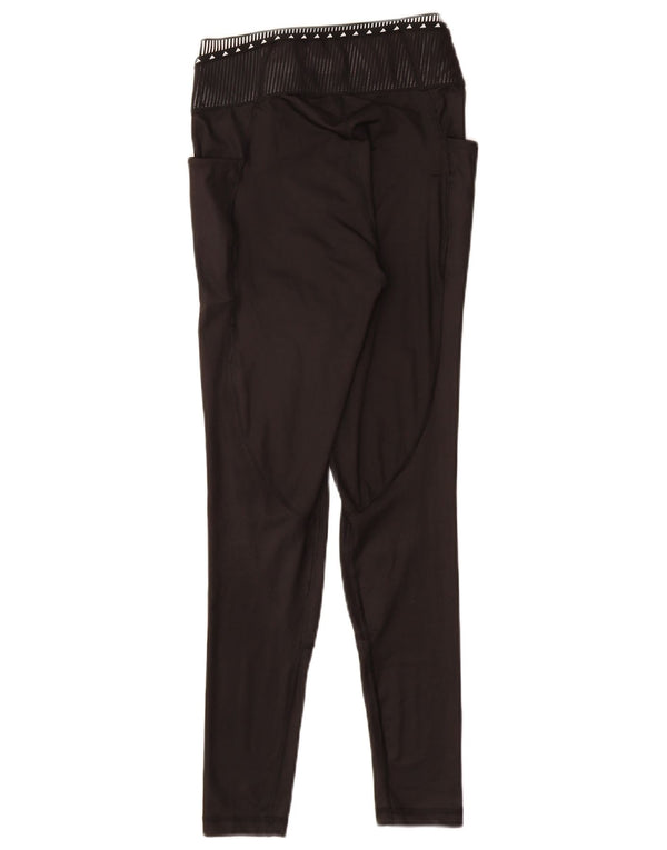 Adidas Damen Tight Fit Graphic Leggings UK 8/10 Small Schwarz Geometrisch