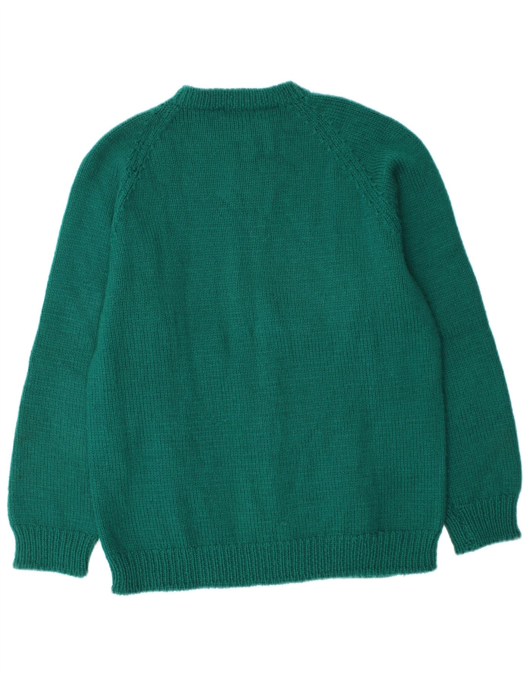 Vintage Herren Pullover mit Rundhalsausschnitt Mittelgrün