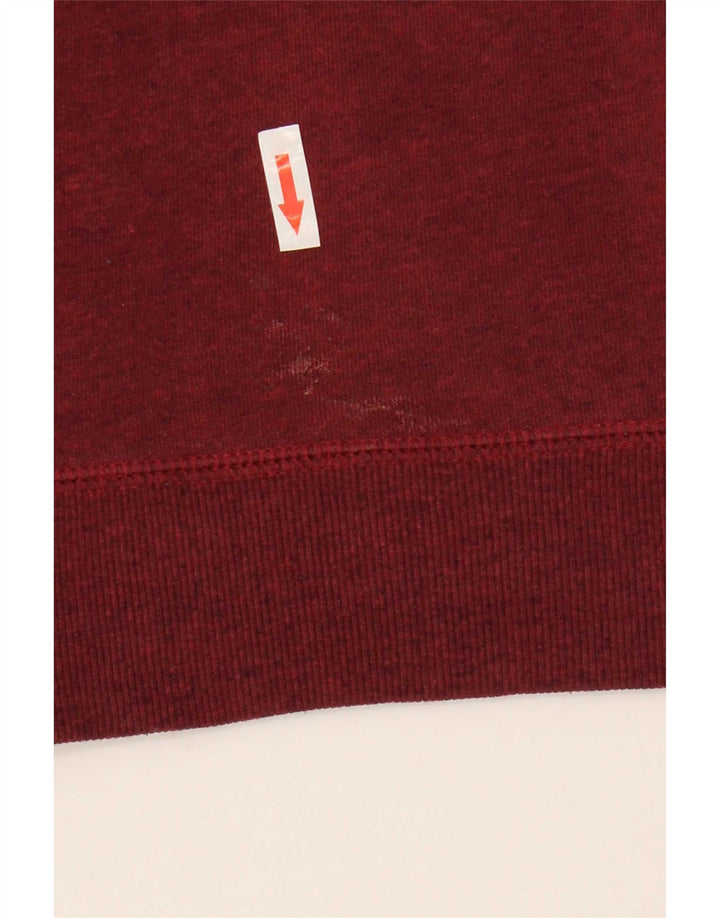 Vans Herren-Kapuzenpullover mit grafischem Reißverschluss, mittlere Burgunderrote Baumwolle