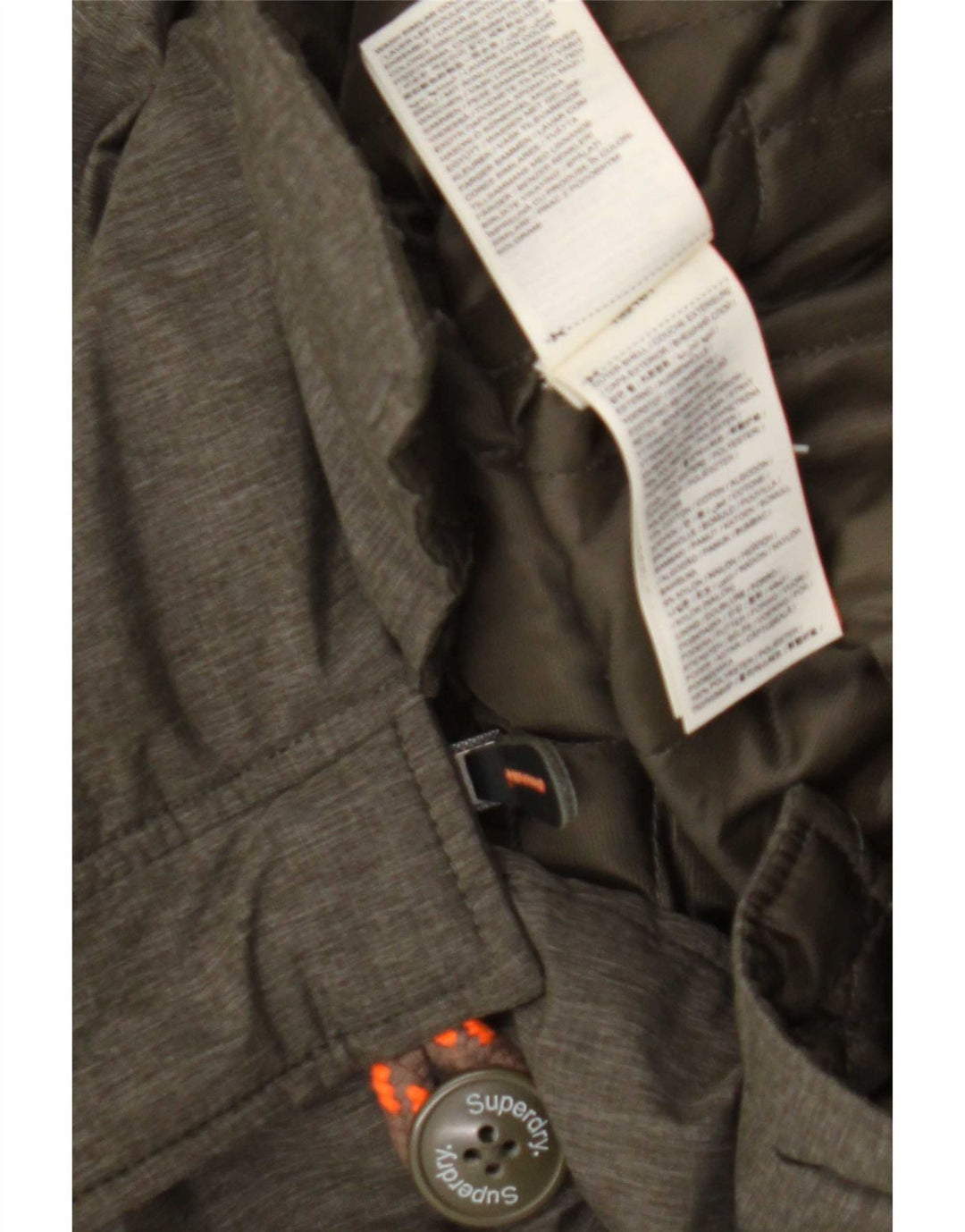 Superdry Herren-Parka mit Kapuze, UK 42, XL, Khaki, Polyester