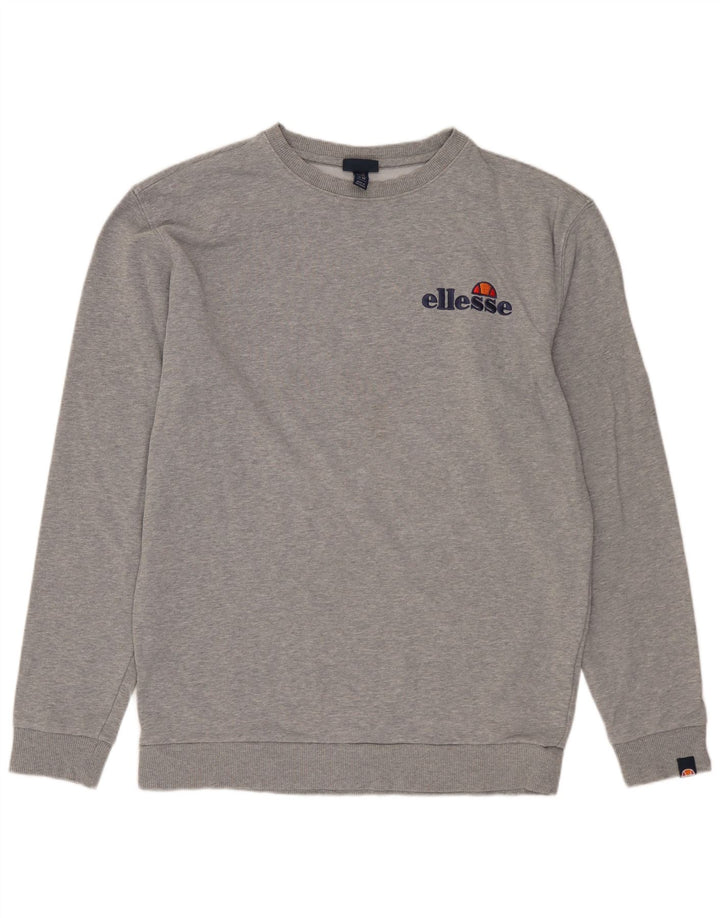 ELLESSE Herren-Sweatshirt-Pullover aus mittelgrauer Baumwolle