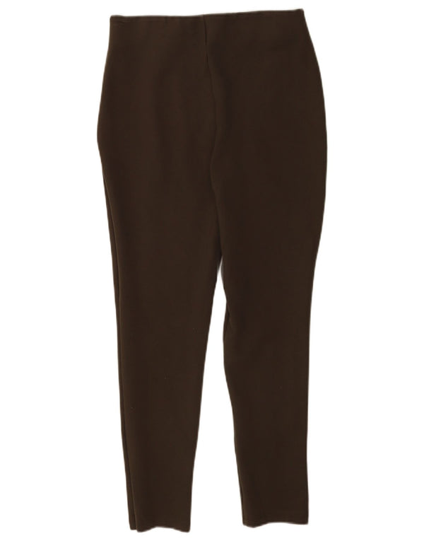 Zara Damen Crop Leggings UK 14 Große grüne Viskose