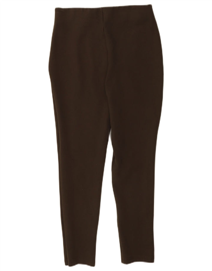 Zara Damen Crop Leggings UK 14 Große grüne Viskose