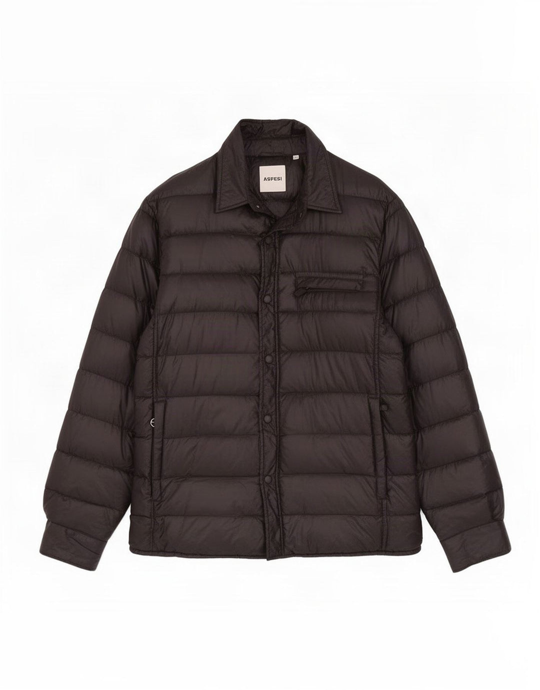 Aspesi Herren Wattierte Jacke UK 42 XL Schwarz Polyamid