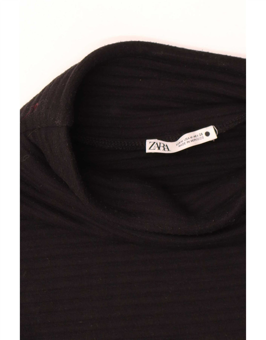 Zara Damen-Top, 3/4-Ärmel, UK-Größe 14, Mittelschwarz, Polyester