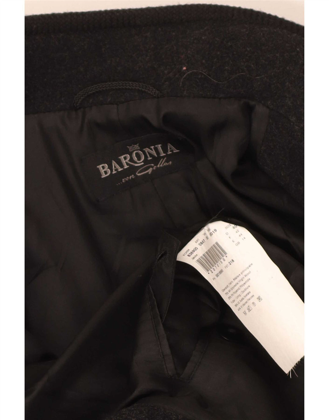 Baronia Damenmantel UK 14 Große rote Colourblock-Schurwolle