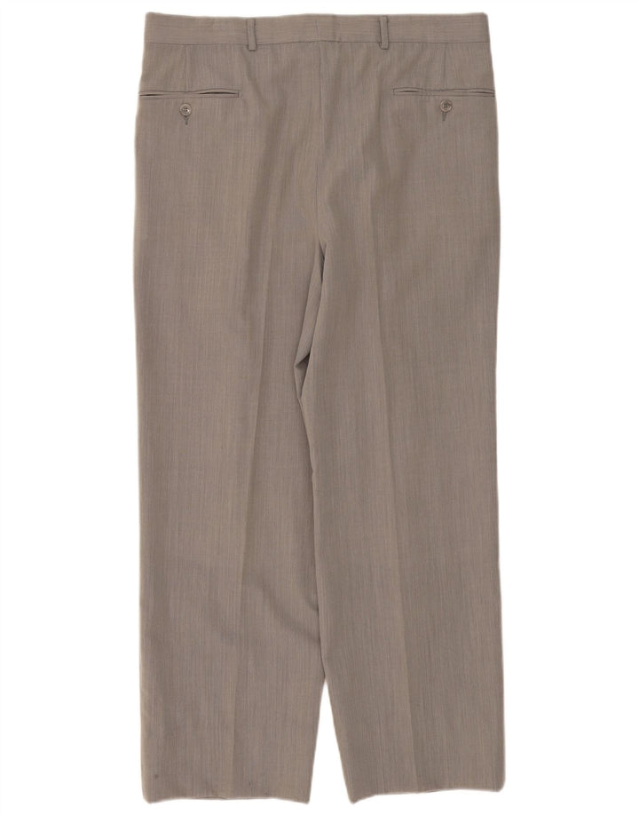 Trussardi Herren-Anzughose mit Klammern, Größe 50, Größe L, W36, L28, Grau