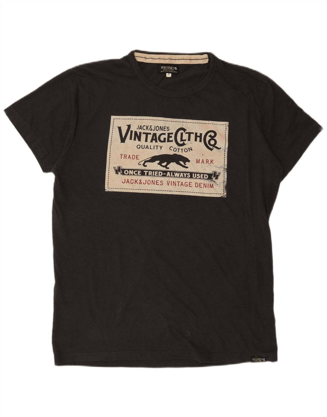 Jack & Jones Herren-T-Shirt mit Grafik, mittelgraue Baumwolle