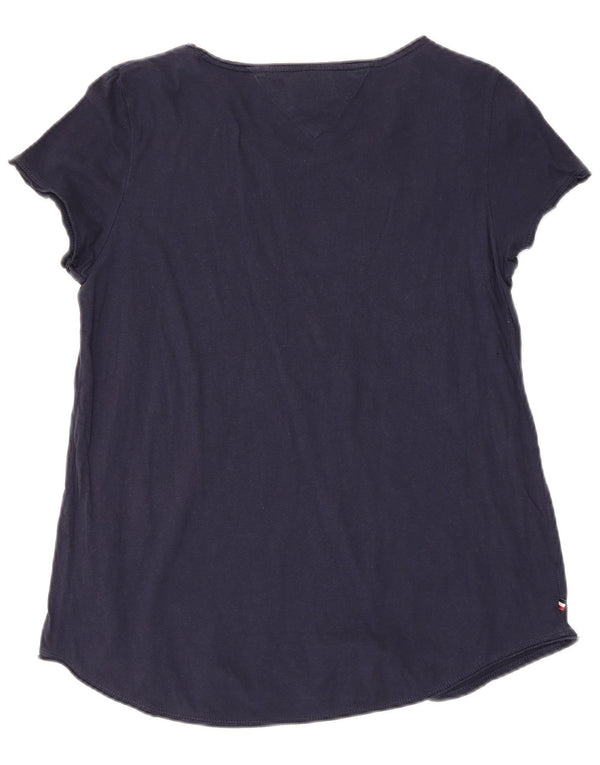 Tommy Hilfiger Damen T-Shirt Top UK 12 Medium Marineblau