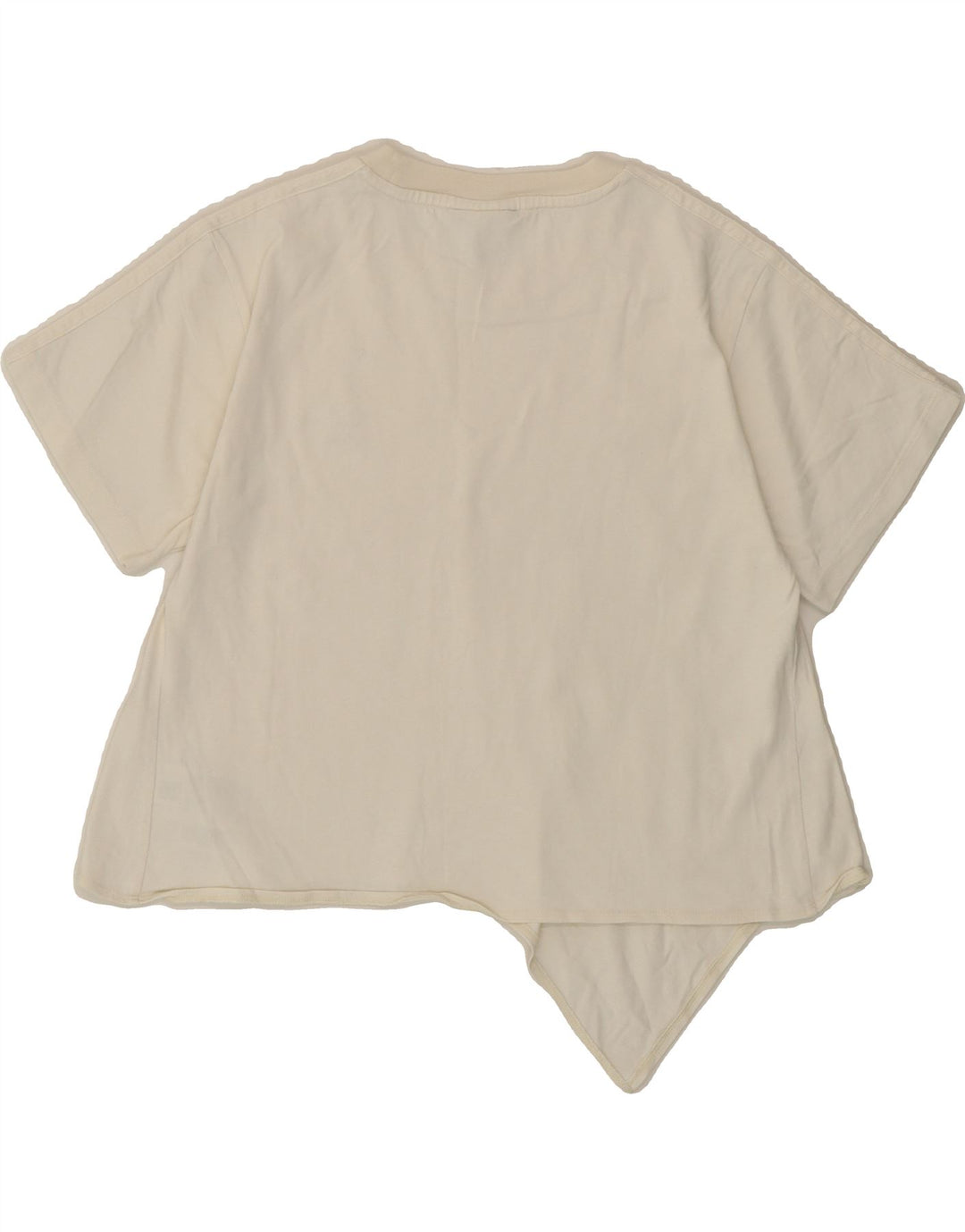 ADIDAS Womens Asymmetric T-Shirt Top UK 12 Medium White Cotton Vintage Adidas and Second-Hand Adidas from Messina Hembry 
