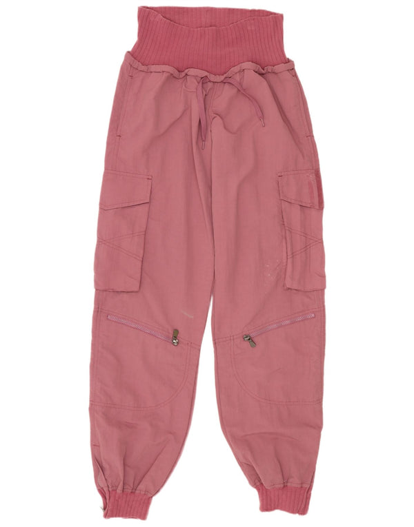 Adidas Damen Jogger Cargo Hose Small W29 L33 Rosa Baumwolle