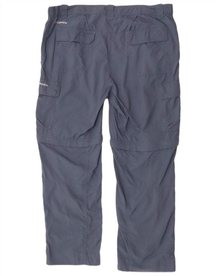 Columbia Herren-Wander-Cargohose W40 L32 Blaues Nylon