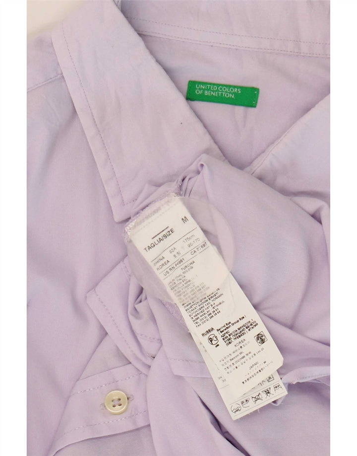Benetton Herrenhemd aus mittelvioletter Baumwolle