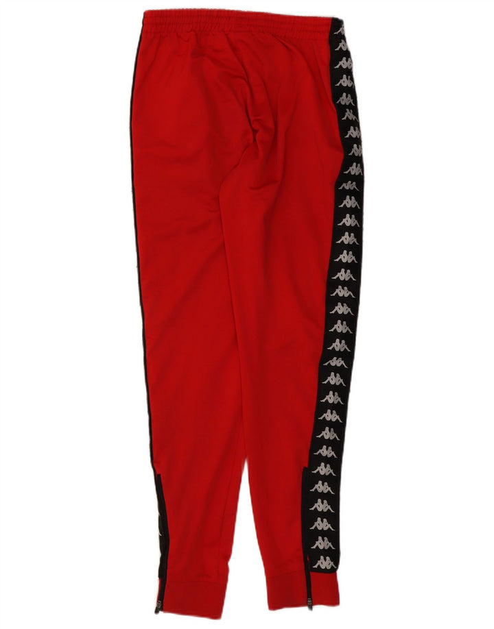 Kappa Herren-Trainingshose mit Grafik, mittelrot, Farbblock
