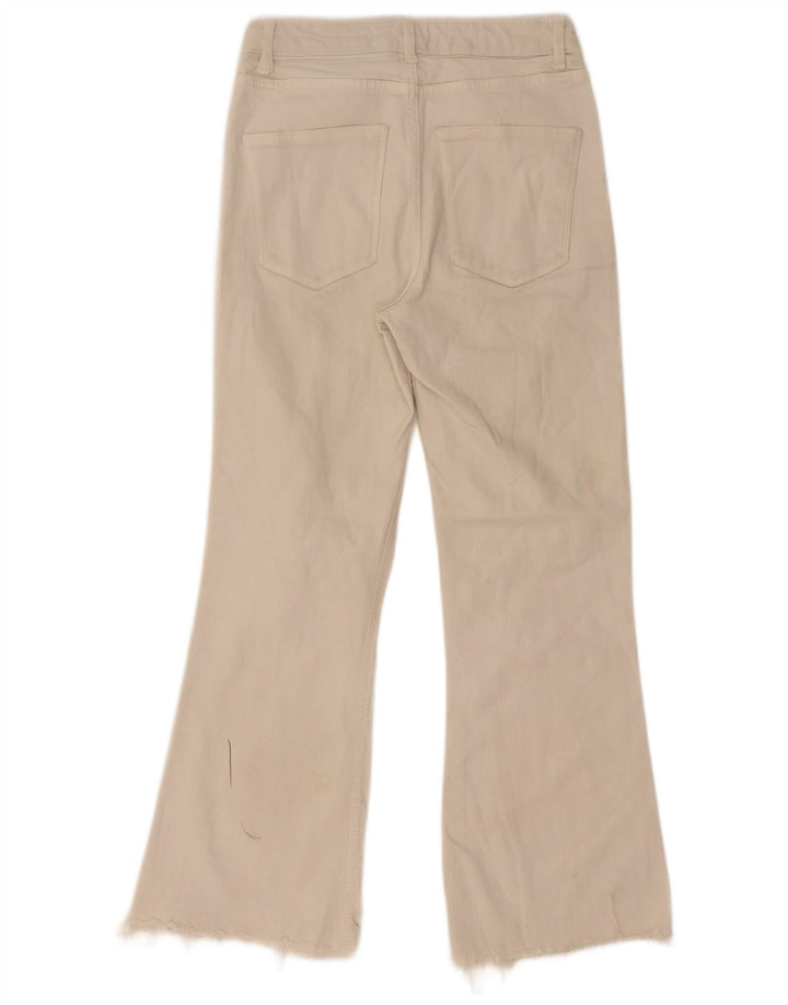 Zara Damen Bootcut Jeans EU 36 XS W26 L28 Off White