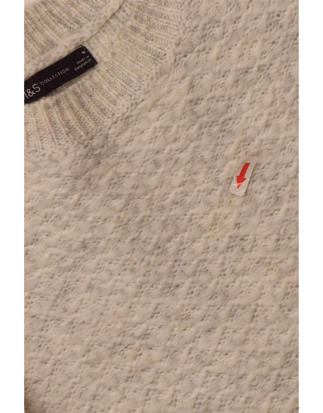 Marks & Spencer Damen-Pullover mit Rundhalsausschnitt, UK 14, mittelgraues Acryl