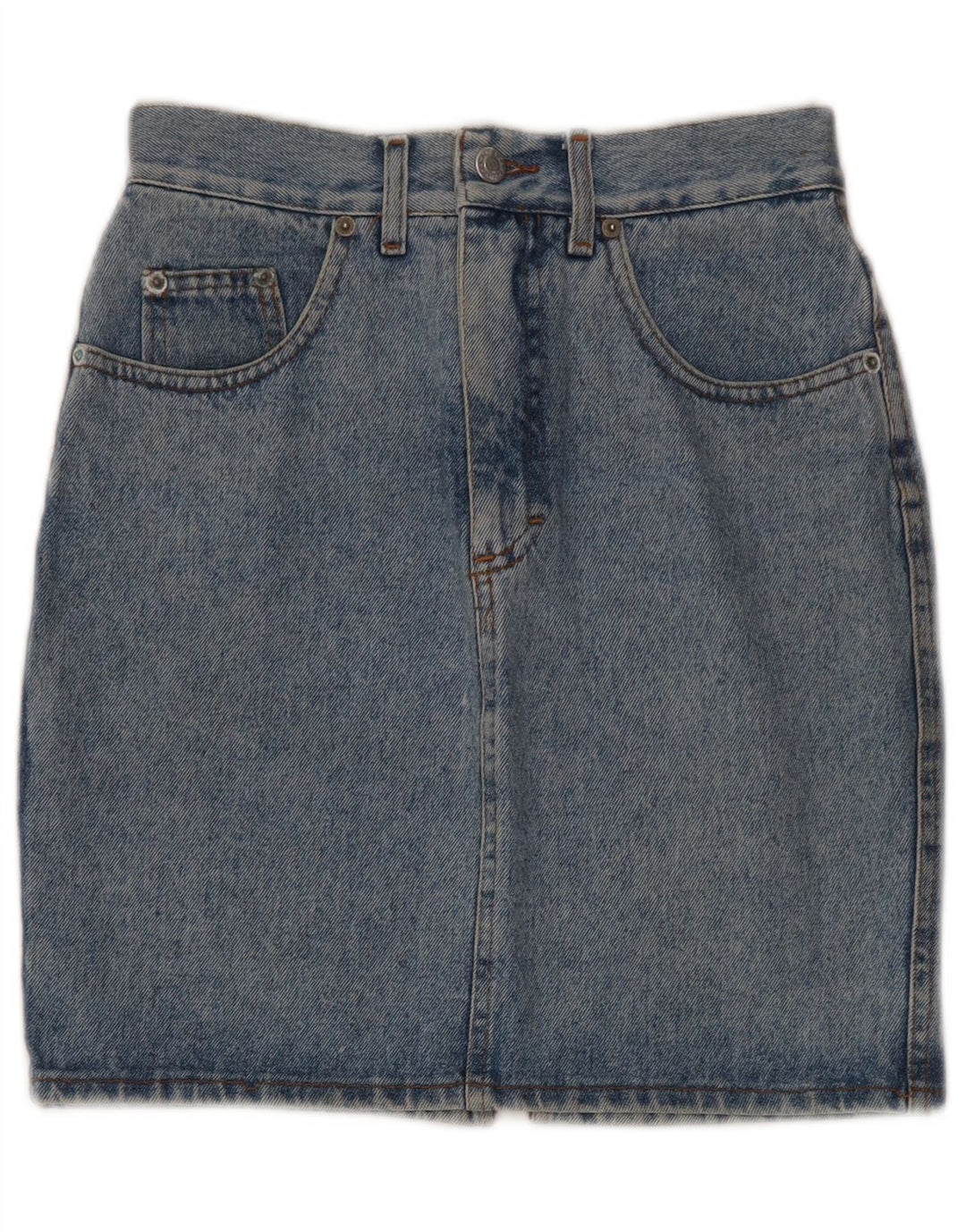 CAMPUS Damen Jeansrock IT 40 Small W26 Blaue Baumwolle