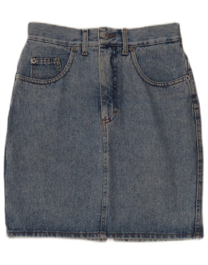 CAMPUS Damen Jeansrock IT 40 Small W26 Blaue Baumwolle