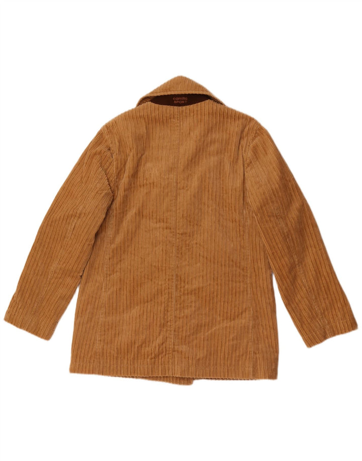 Camilla Damen Zweireihige Cordjacke IT 44 Mittelbeige Baumwolle