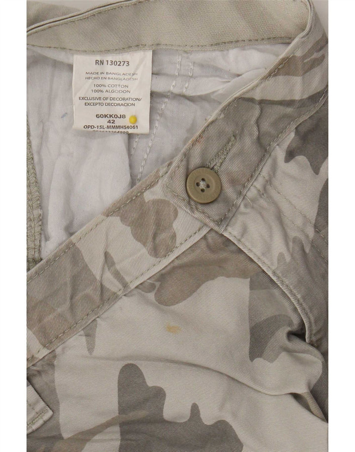 Wrangler Herren Cargo-Shorts W42 2XL Graue Camouflage-Baumwolle