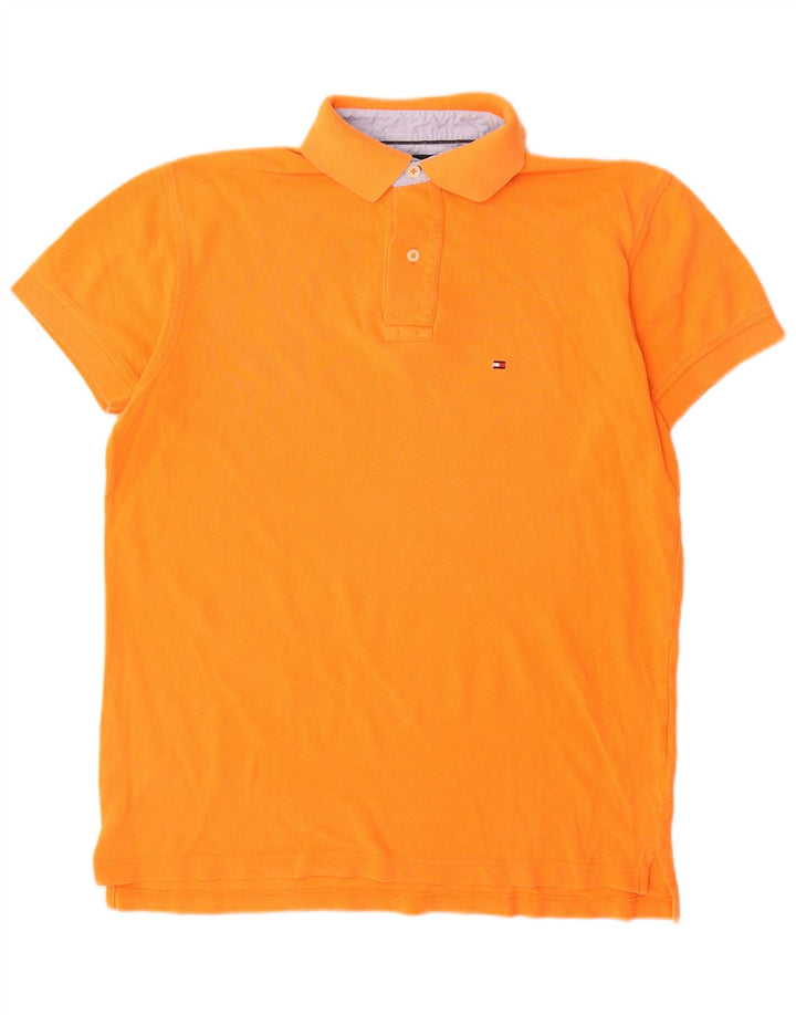 Tommy Hilfiger Herren Poloshirt Small Orange Baumwolle