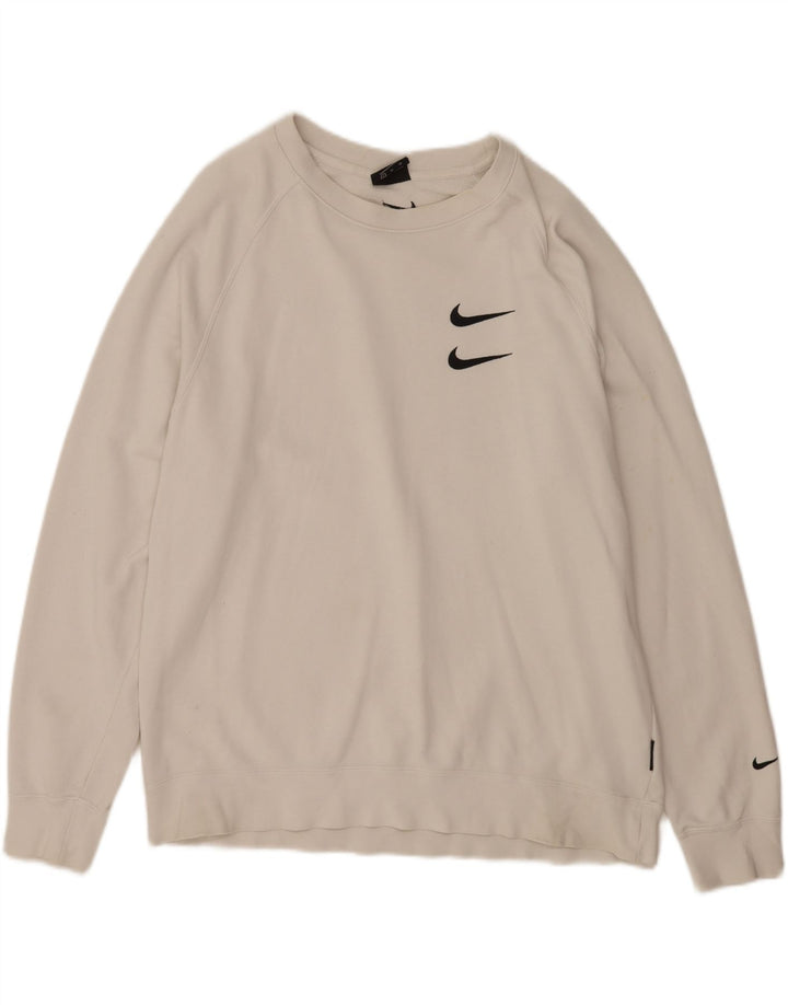 Nike Herren-Sweatshirt mit Grafik, XL, weiße Baumwolle