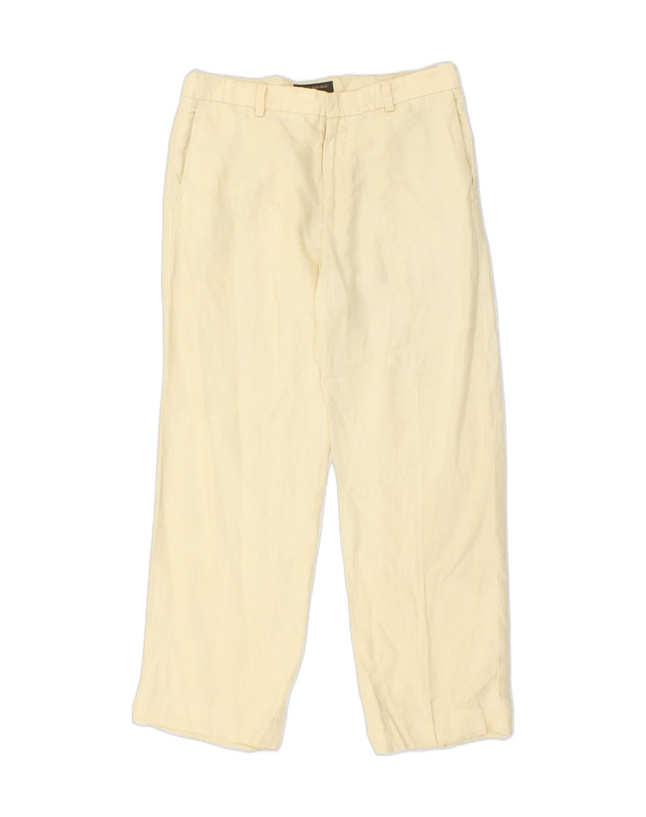 BANANA REPUBLIC Womens Straight Suit Trousers W34 L30 Beige Linen | Vintage Banana Republic | Thrift | Second-Hand Banana Republic | Used Clothing | Messina Hembry 