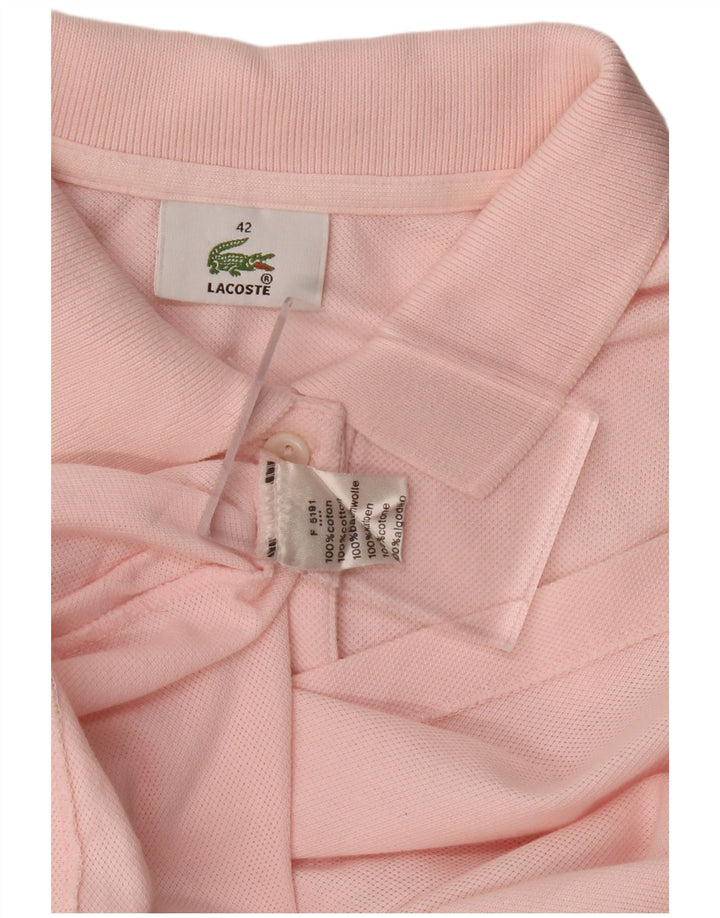LACOSTE Damen ärmelloses Poloshirt, Größe 42, große rosa Baumwolle