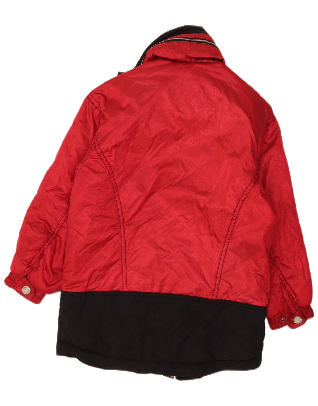 C&A Damen Rodeo Hooded Oversized Skijacke UK 10 Small Rot Farbblock