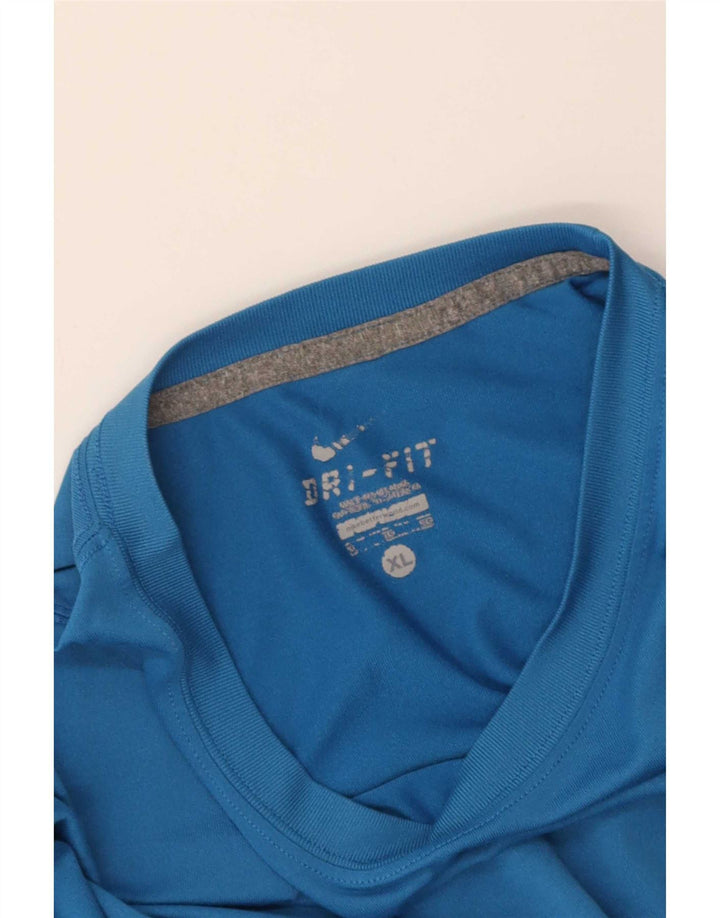 Nike Herren Dri Fit T-Shirt Top XL Blau