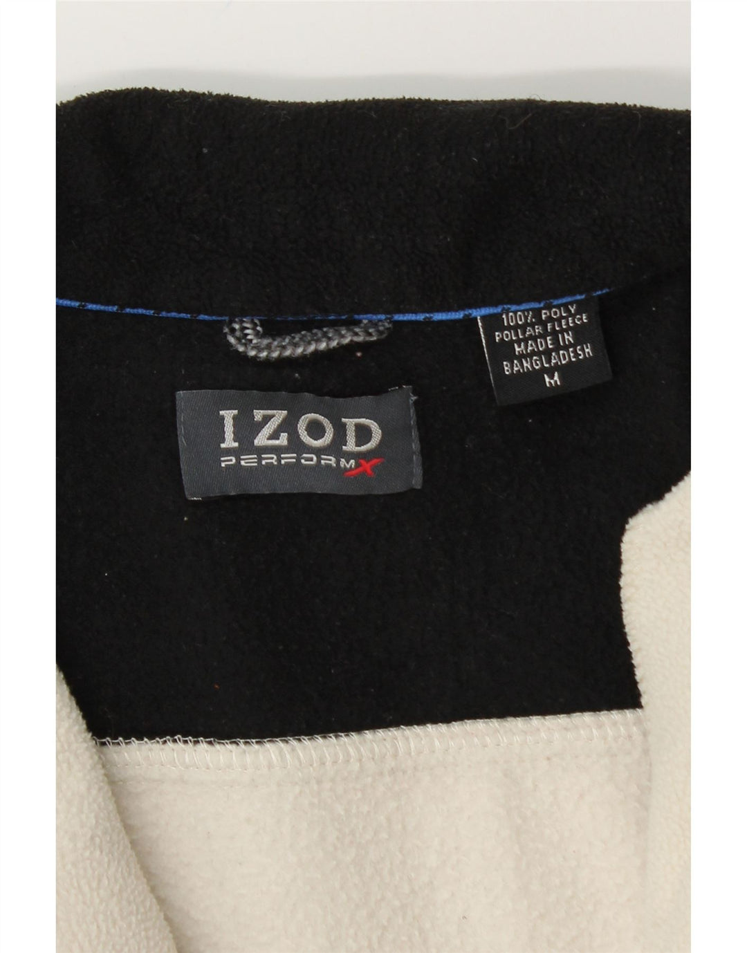 IZOD Herren Fleecejacke UK 38 Mittelweißes Colourblock-Polyester