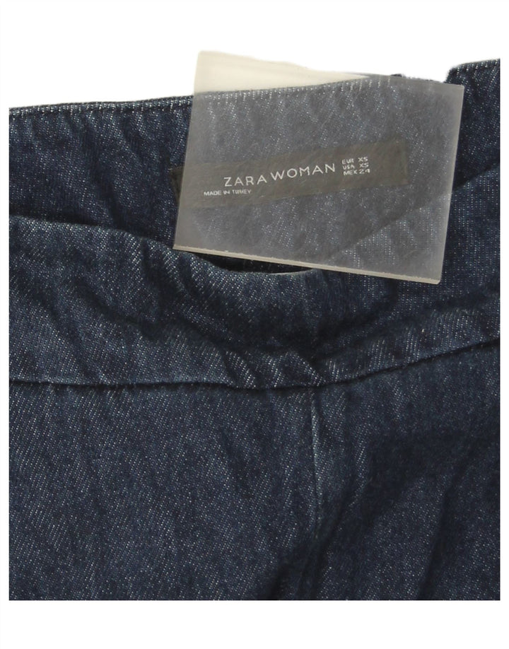 Zara Damen Bootcut Jeans XS W24 L26 Marineblau