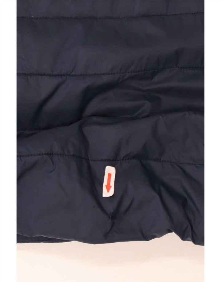 Weird Fish Damen Wattierte Weste UK 16 Large Marineblaues Nylon