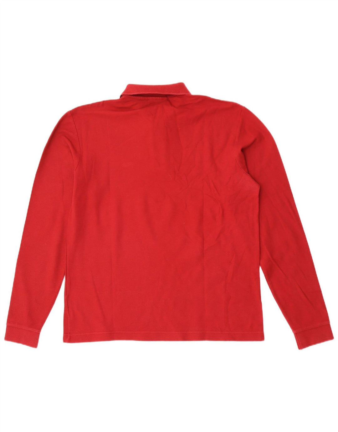 Fila Herren Langarm-Poloshirt Mittelrot