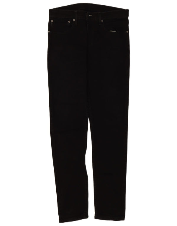 Levi's Herren 512 Slim Tapered Jeans W32 L32 Schwarze Baumwolle