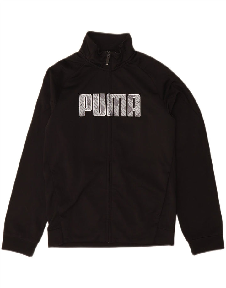 PUMA Jungen Grafik-Trainingsanzug-Top-Jacke, 11–12 Jahre, Schwarz