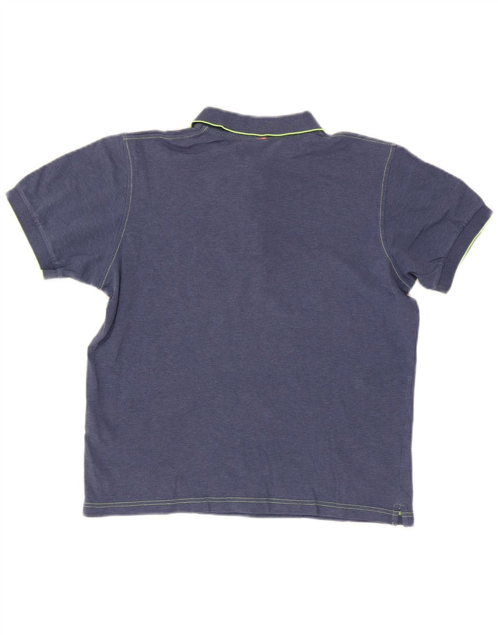 Sun68 Herren-Poloshirt, mittelgroß, marineblau, Baumwolle