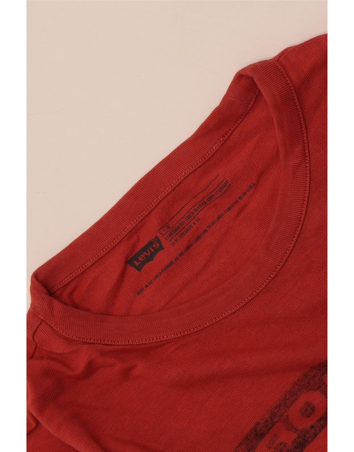 LEVI'S Herren-T-Shirt mit Standard-Passform, Grafik, Größe L, Rot