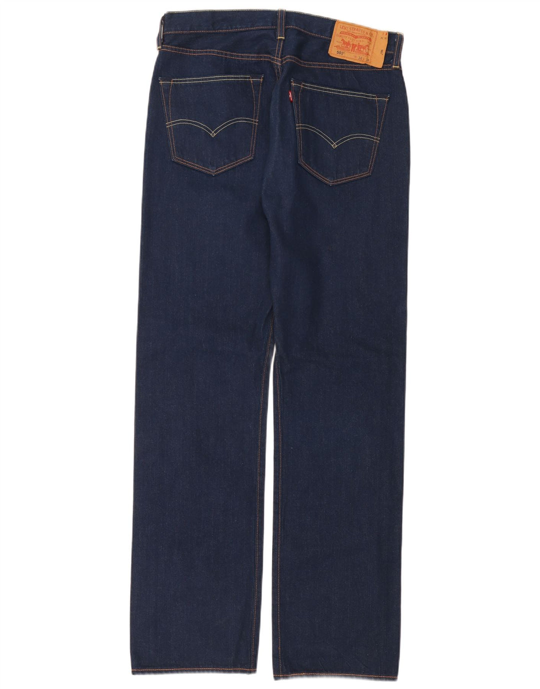Levi's Herren 501 Straight Jeans W34 L34 Marineblaue Baumwolle
