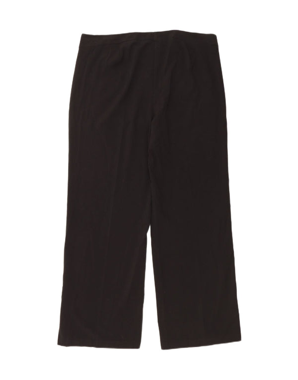 Marks & Spencer Damen-Hose mit hoher Taille und weitem Bein, UK 18, XL, W38, L30, Schwarz