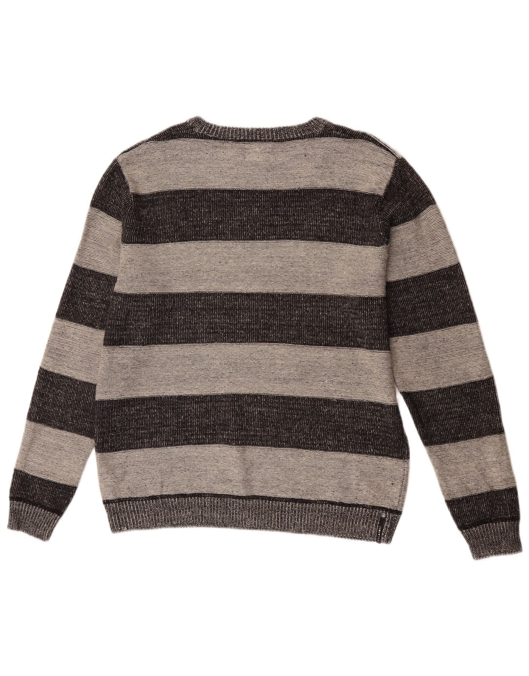 Billabong Herren-Pullover mit U-Boot-Ausschnitt, Mittelgrau gestreift, Acryl