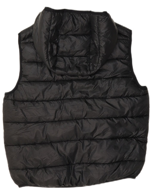 Champion Boys Hooded Padded Gilet 13-14 Years XL Black Polyester