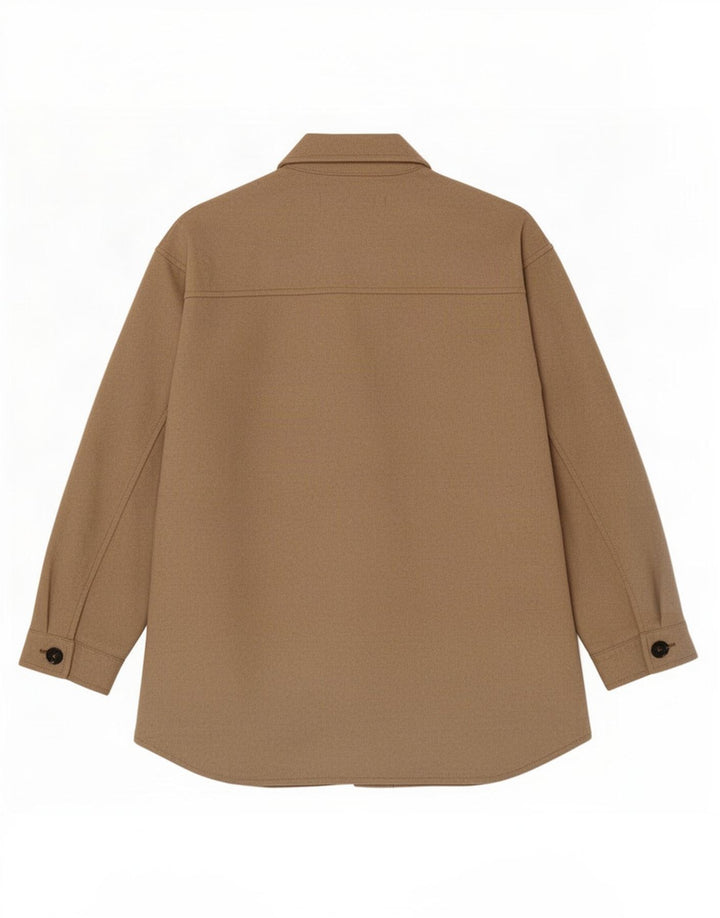 Zara Damen Shacket Übergroße Jacke UK 10 Small Braun Polyester