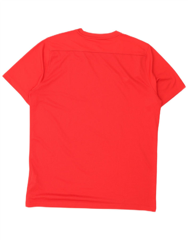Nike Herren Dri Fit T-Shirt Top Mittelrotes Polyester