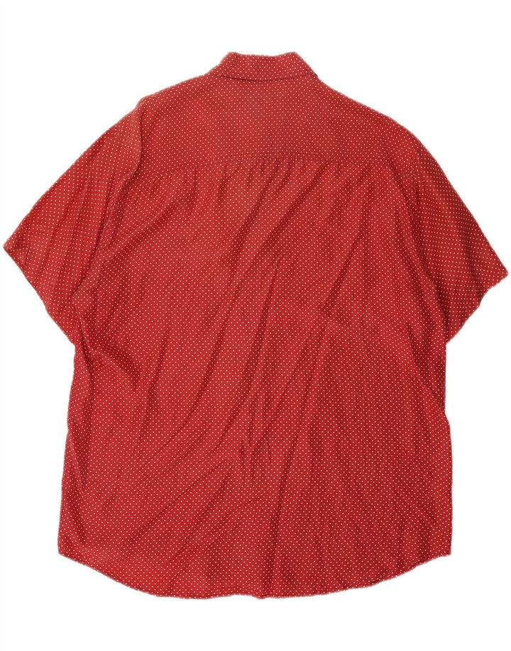 JAMES DILLON Mens Short Sleeve Shirt Large Red Polka Dot Vintage James Dillon and Second-Hand James Dillon from Messina Hembry 