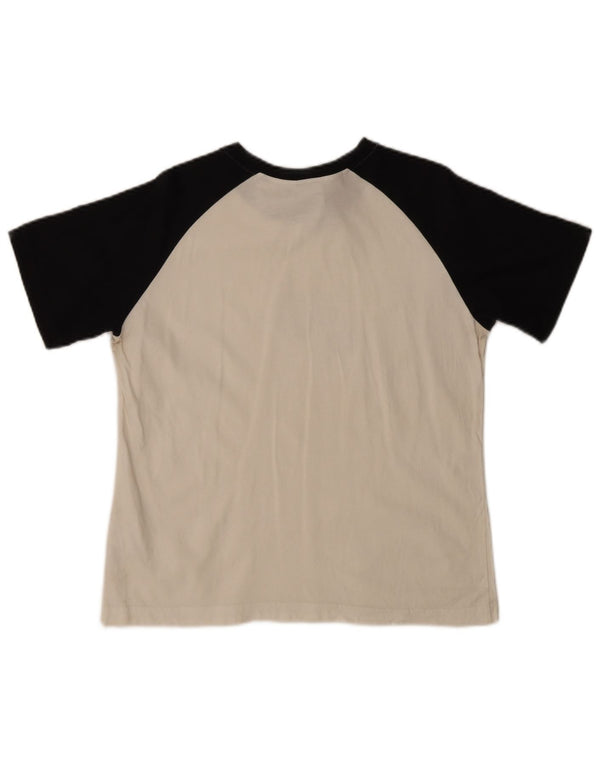 Nike Womens Graphic T-Shirt Top UK 16/18 XL White Colourblock Cotton