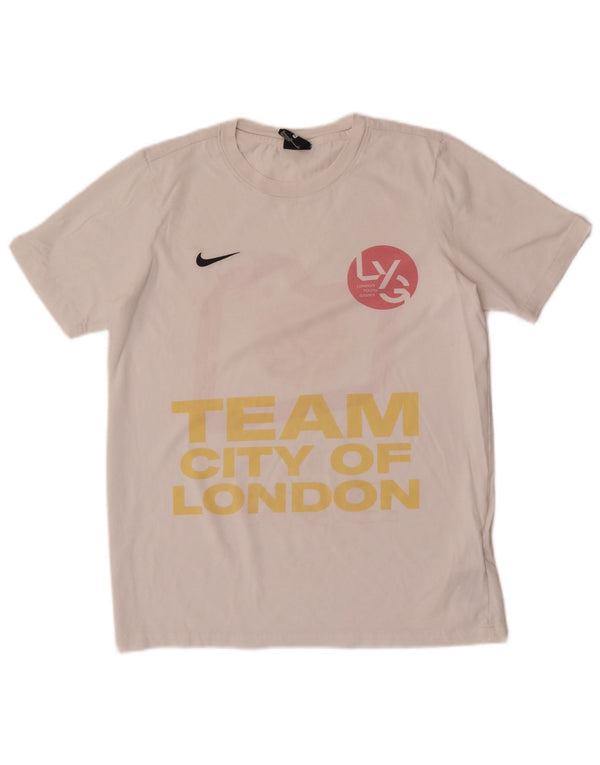 Nike Dri Fit Grafik-T-Shirt für Jungen, 13–14 Jahre, XL, weiße Baumwolle