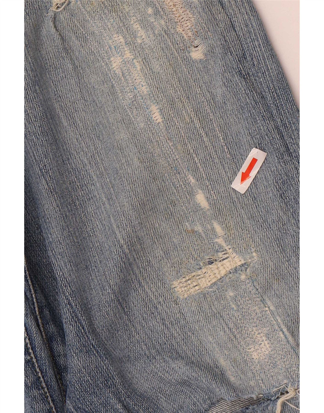 Armani Herren Distressed Straight Jeans W31 L29 Blaue Baumwolle