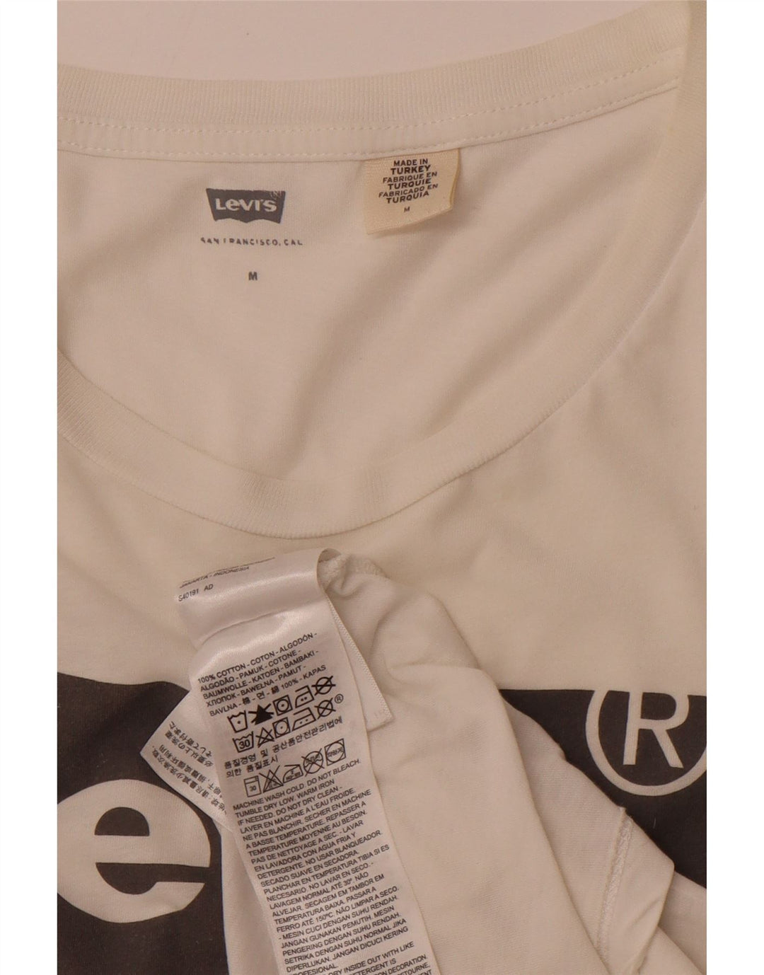 LEVI'S Damen-T-Shirt mit Grafik, UK 12, mittelweiße Baumwolle