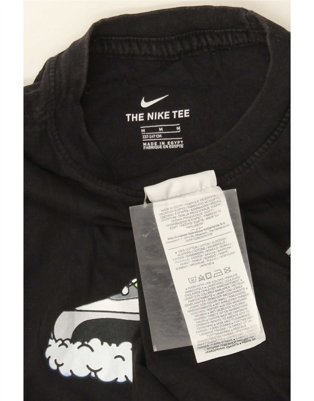 Nike Jungen-T-Shirt mit Grafik, mittelgroß, schwarze Baumwolle, 10–11 Jahre